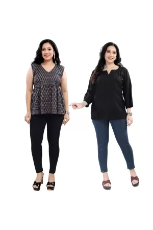 'Fusion Style Printed Rayon Kurti "combo "