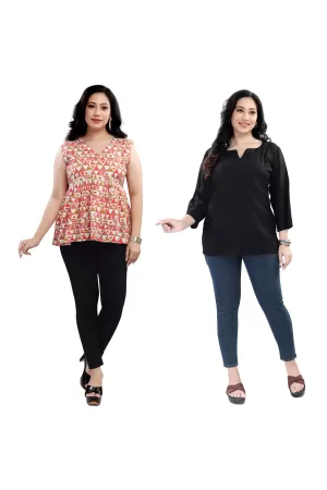 Comfort Chic Printed Kurti "combo"