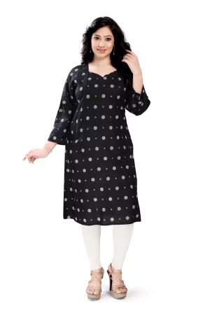 Stylish Ethnic Motif Rayon Kurti