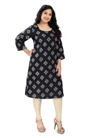 Graceful 3/4th Sleeve Rayon Kurti