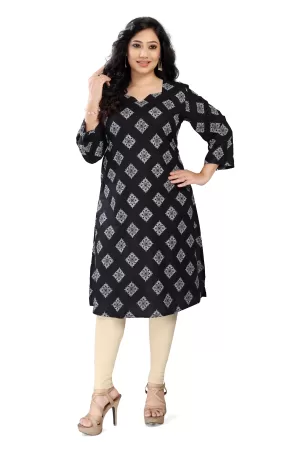 Classic 3/4th Sleeve Printed Kurti