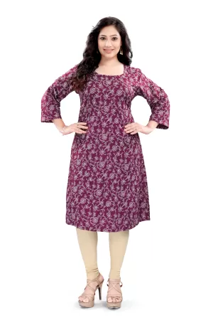 Boho Charm All-Over Print Kurti