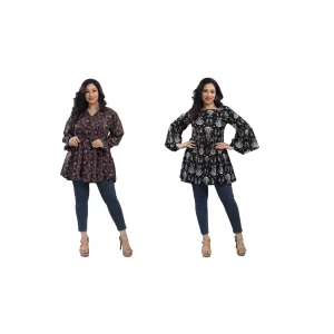 Royal Vibes 3/4th Sleeve Kurti "COMBO"